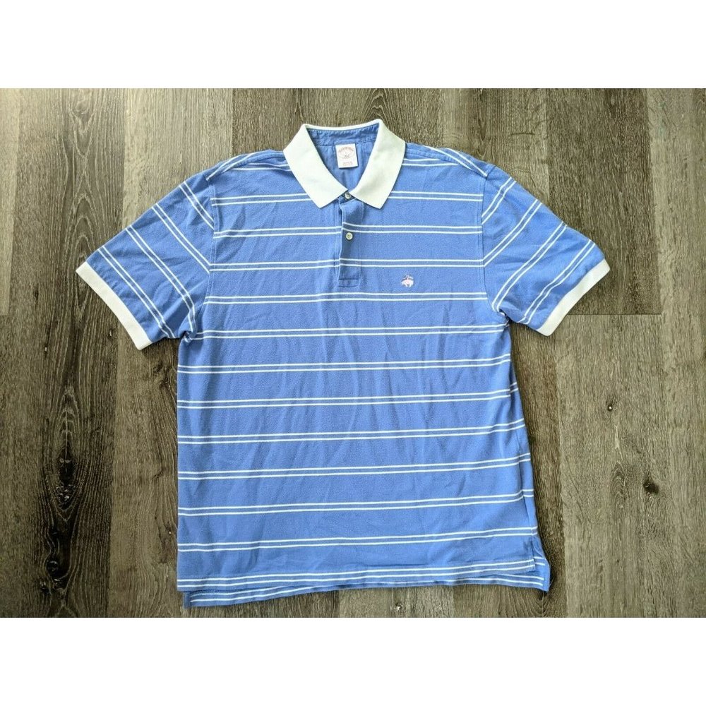 Brooks Brothers 346 Large Mens Polo Shirt Short Sleeve